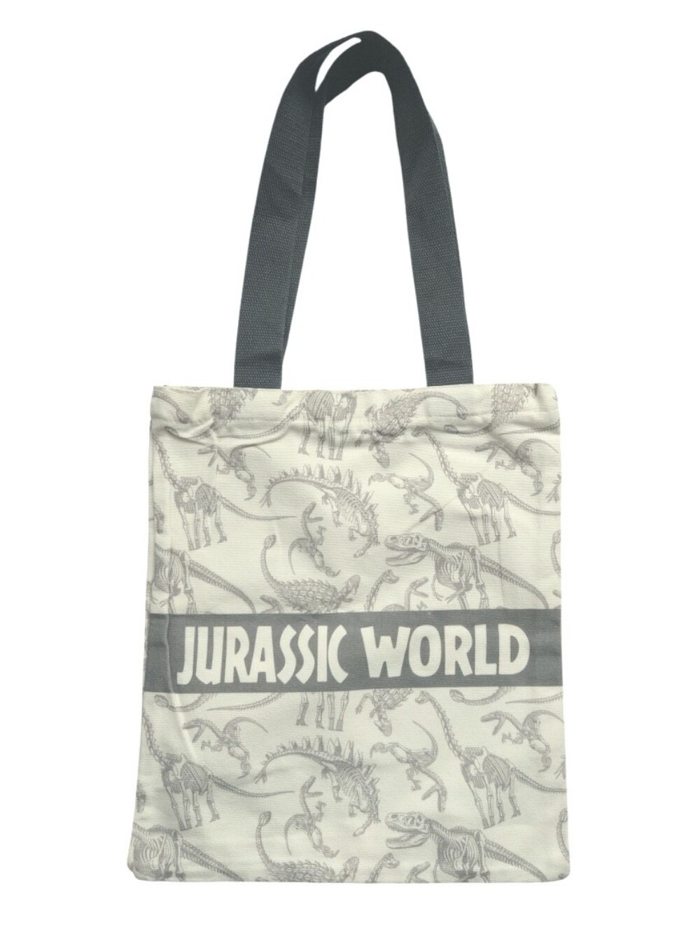 MINISO Jurassic World Medium Tote Lightweight Beige Gray Zipper Top Bag New